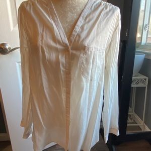 Gap semi sheer button down blouse